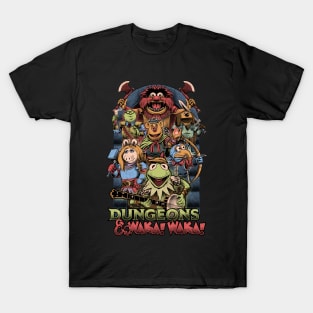 Dungeons and Waka! Waka! - Puppet RPG Parody T-Shirt